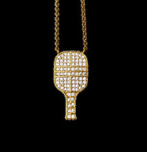 Load image into Gallery viewer, Pickleball Paddle Pendant Necklace - Gold