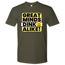 Load image into Gallery viewer, Military Green Men's Pickleball "Great Minds Dink Alike" T-Shirt