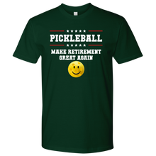 Load image into Gallery viewer, Forest Green Men's Pickleball "Make Retirement Great Again" T-Shirt