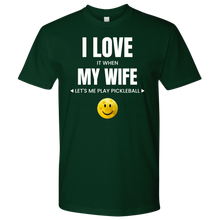 Load image into Gallery viewer, Forest Green Men's Pickleball "I Love My Wife" T-Shirt