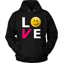 Load image into Gallery viewer, Black "LOVE Pickleball" - Unisex Hoodie Sweatshirt