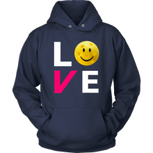 Load image into Gallery viewer, Navy Blue "LOVE Pickleball" - Unisex Hoodie Sweatshirt