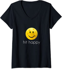 Load image into Gallery viewer, Hit Happy Pickleball V-Neck Womens T-Shirt