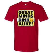 Load image into Gallery viewer, Red Men's Pickleball "Great Minds Dink Alike" T-Shirt
