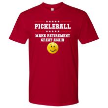 Load image into Gallery viewer, Red Men's Pickleball "Make Retirement Great Again" T-Shirt