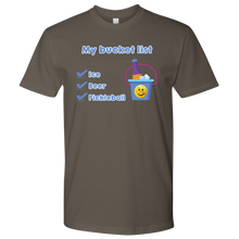 Load image into Gallery viewer, Warm Grey Men's Pickleball "My Bucket List" T-Shirt