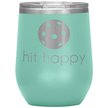 Load image into Gallery viewer, Hit Happy Pickleball Wine Tumbler