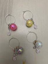 Load image into Gallery viewer, Pickleball Wine Glass Charms (set of 4)