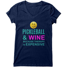 Load image into Gallery viewer, Pickleball and Wine - Womens V Neck