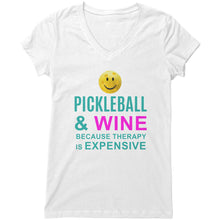 Load image into Gallery viewer, Pickleball and Wine - Womens V Neck