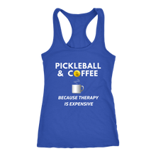 Load image into Gallery viewer, Pickleball and Coffee - Ladies Racerback Tank Top