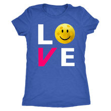 Load image into Gallery viewer, Vintage Royal Blue "LOVE Pickleball" - Women's Next Level Triblend T-Shirt
