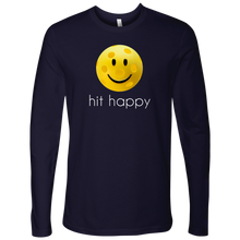Load image into Gallery viewer, Navy Blue Men's Hit Happy Pickleball Long Sleeve Shirt