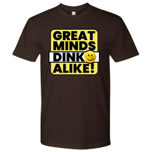 Load image into Gallery viewer, Chocolate Brown Men's Pickleball "Great Minds Dink Alike" T-Shirt