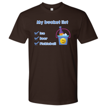 Load image into Gallery viewer, Chocolate Brown Men's Pickleball "My Bucket List" T-Shirt