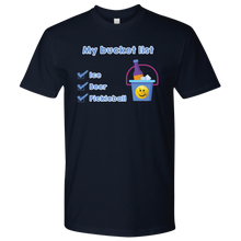 Load image into Gallery viewer, Navy Blue Men's Pickleball "My Bucket List" T-Shirt