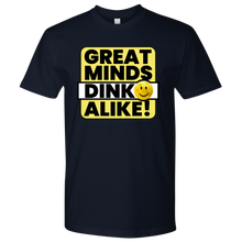 Load image into Gallery viewer, Navy Blue Men's Pickleball "Great Minds Dink Alike" T-Shirt