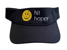 Load image into Gallery viewer, Black Hit Happy Mesh Pickleball Visor