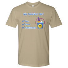 Load image into Gallery viewer, Sand  Men's Pickleball "My Bucket List" T-Shirt