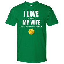 Load image into Gallery viewer, Kelly Green Men's Pickleball "I Love My Wife" T-Shirt