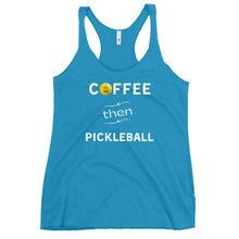 Load image into Gallery viewer, Coffee Then Pickleball Women's Racerback Tank