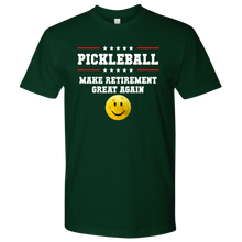 Load image into Gallery viewer, Forest Green Men&#39;s Pickleball &quot;Make Retirement Great Again&quot; T-Shirt

