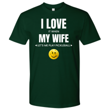 Load image into Gallery viewer, Forest Green Men&#39;s Pickleball &quot;I Love My Wife&quot; T-Shirt
