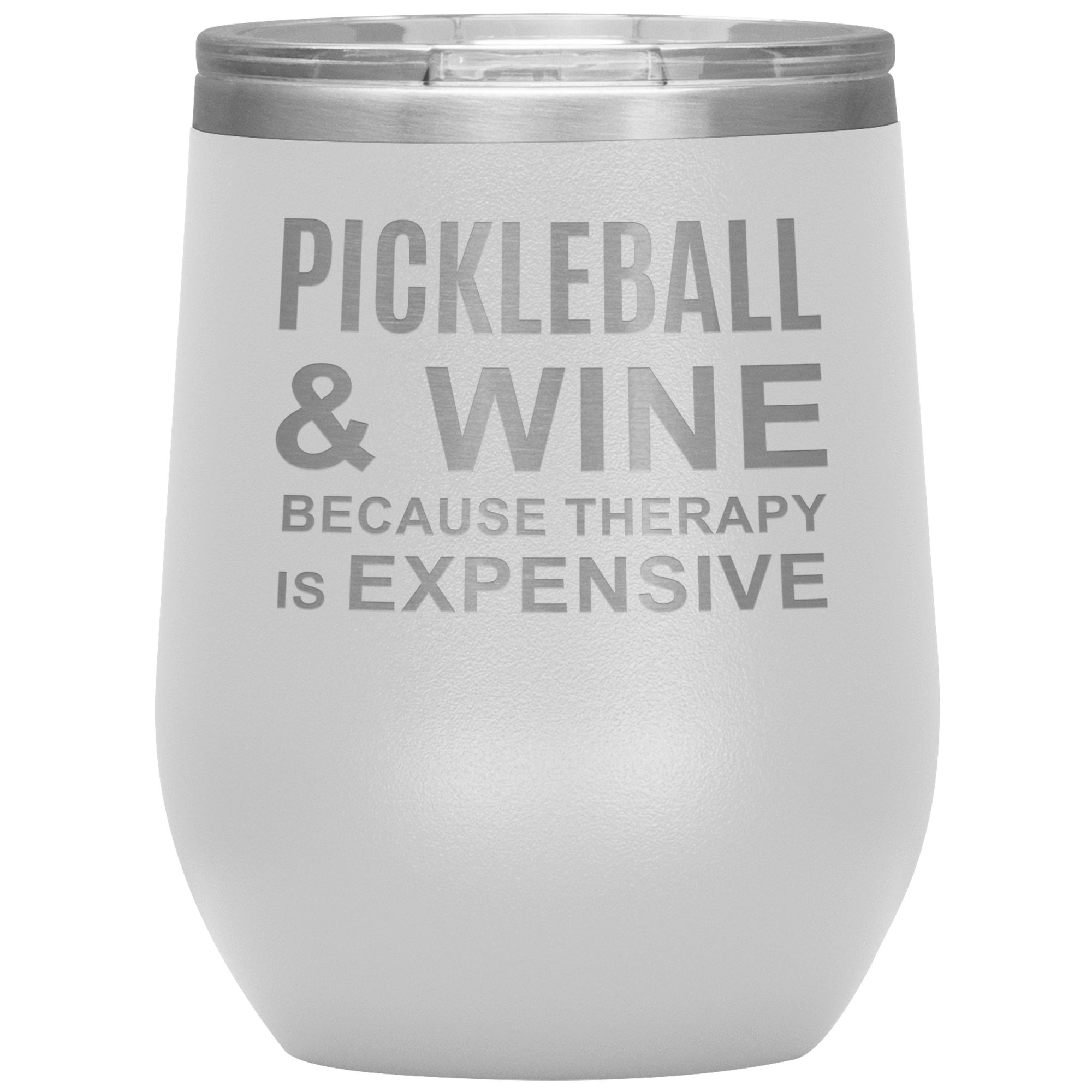 Pickleball Stemless Wine Glass - non breakable , recyclable Polymere, great  gift for any Pickleball player
