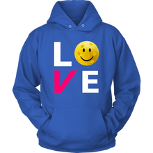Load image into Gallery viewer, Royal Blue &quot;LOVE Pickleball&quot; - Unisex Hoodie Sweatshirt
