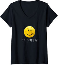 Load image into Gallery viewer, Hit Happy Pickleball V-Neck Womens T-Shirt
