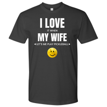 Load image into Gallery viewer, Heavy Metal Grey Men&#39;s Pickleball &quot;I Love My Wife&quot; T-Shirt
