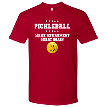 Load image into Gallery viewer, Red Men&#39;s Pickleball &quot;Make Retirement Great Again&quot; T-Shirt
