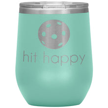 Load image into Gallery viewer, Hit Happy Pickleball Wine Tumbler
