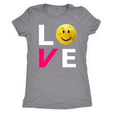 Load image into Gallery viewer, Heather Grey &quot;LOVE Pickleball&quot; - Women&#39;s Next Level Triblend T-Shirt

