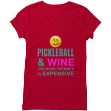 Load image into Gallery viewer, Pickleball and Wine -  Womens V Neck

