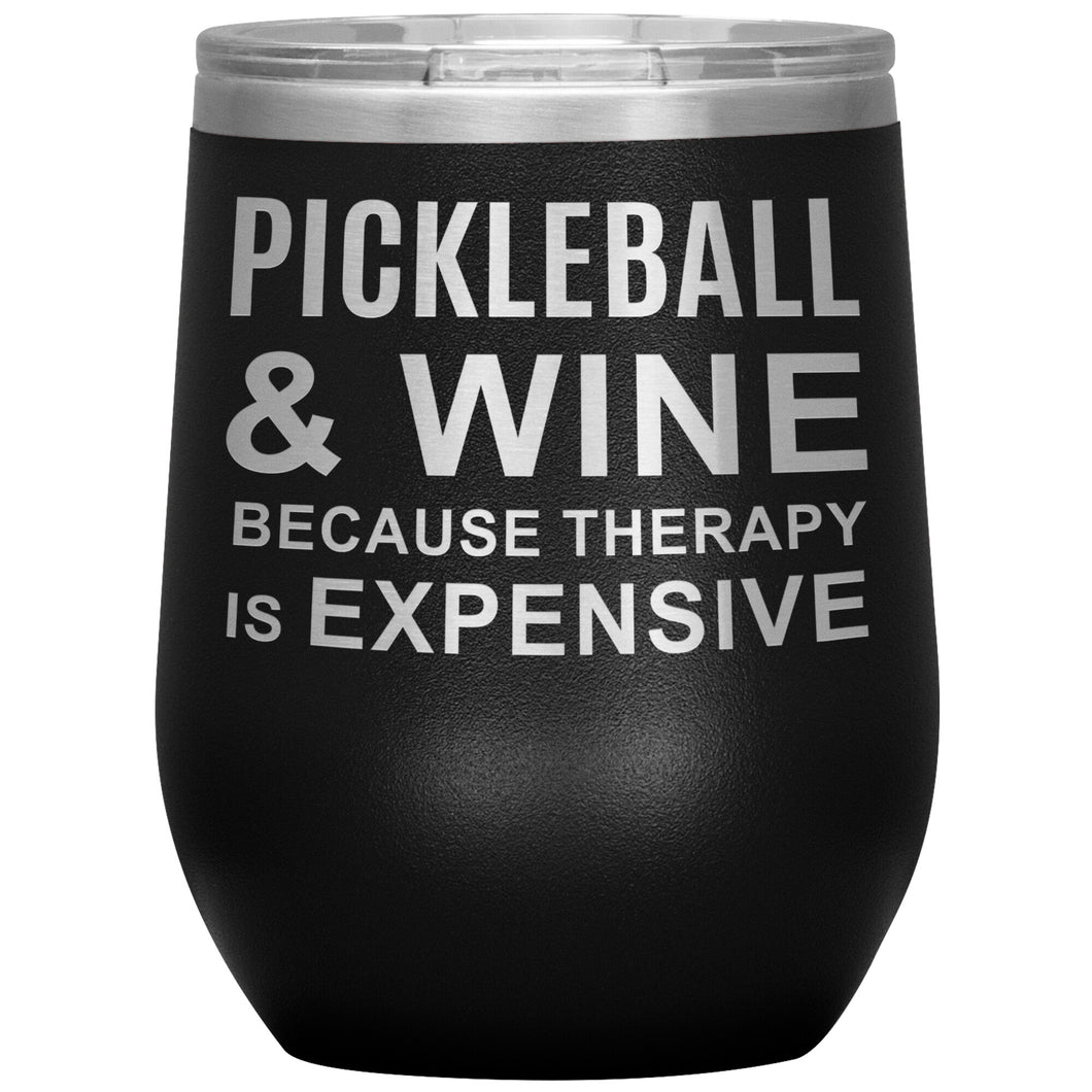Pickleball and Wine Tumbler