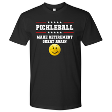 Load image into Gallery viewer, Black Men&#39;s Pickleball &quot;Make Retirement Great Again&quot; T-Shirt
