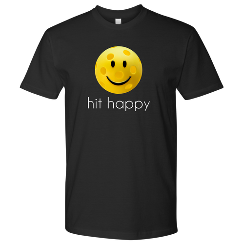 Black Men's Hit Happy Pickleball T-shirt