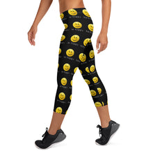 Load image into Gallery viewer, Left side view of the Hit Happy Pickleball - Women&#39;s Capri Leggings
