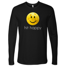 Load image into Gallery viewer, Black Men&#39;s Hit Happy Pickleball Long Sleeve Shirt
