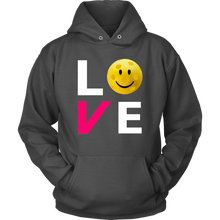 Load image into Gallery viewer, Charcoal Grey &quot;LOVE Pickleball&quot; - Unisex Hoodie Sweatshirt
