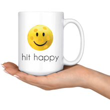 Load image into Gallery viewer, A woman holding our Hit Happy Pickleball Large Coffee Mug

