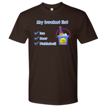 Load image into Gallery viewer, Chocolate Brown Men&#39;s Pickleball &quot;My Bucket List&quot; T-Shirt
