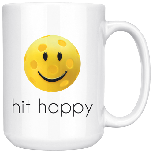 Hit Happy Pickleball Large Coffee Mug