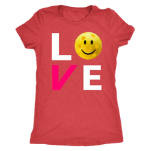 Load image into Gallery viewer, Vintage Red &quot;LOVE Pickleball&quot; - Women&#39;s Next Level Triblend T-Shirt
