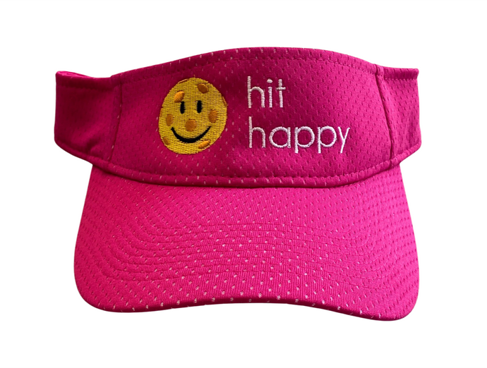 Pink Hit Happy Mesh Pickleball Visor