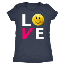 Load image into Gallery viewer, Vintage Navy &quot;LOVE Pickleball&quot; - Women&#39;s Next Level Triblend T-Shirt
