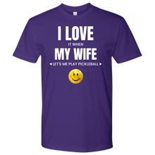 Load image into Gallery viewer, Purple Men&#39;s Pickleball &quot;I Love My Wife&quot; T-Shirt
