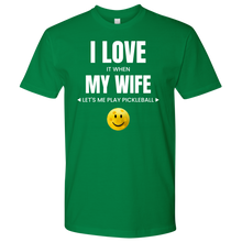 Load image into Gallery viewer, Kelly Green Men&#39;s Pickleball &quot;I Love My Wife&quot; T-Shirt
